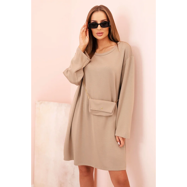 Kesi Dámske viskózové šaty Plus Size s kabelkou na retiazke 65144528