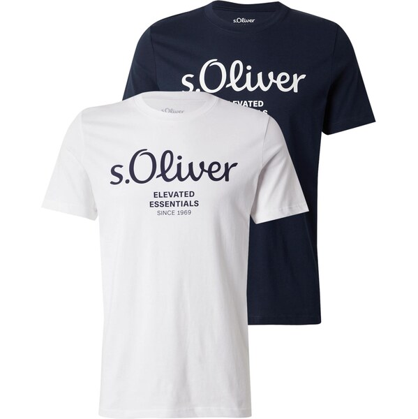 s.Oliver Tričko námornícka modrá / biela 65135867