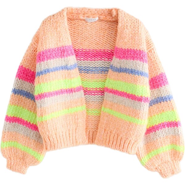 Next Kardigán modrá / neónovo zelená / marhuľová / ružová 65886697