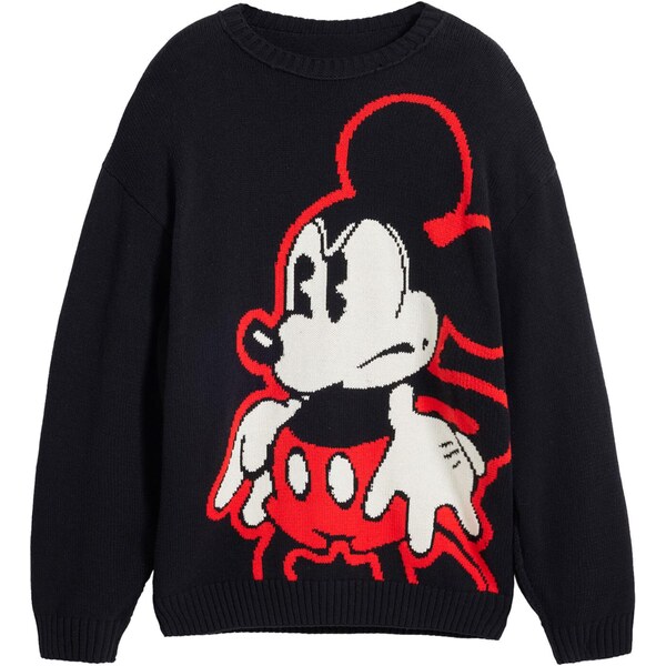 Desigual Mikina červená / čierna / biela 65883258