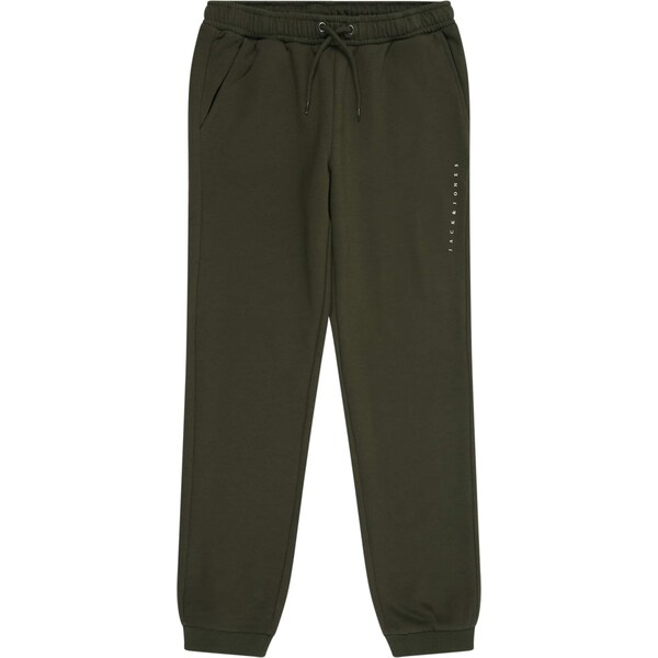 Jack & Jones Junior Nohavice JPSTGORDON JJESTAR jedľová / biela 65394737