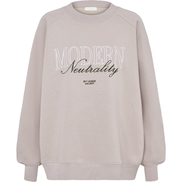 LeGer by Lena Gercke Mikina Maxime sivobéžová / čierna / biela 65889461