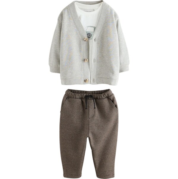 Next Set tmavohnedá / svetlosivá / čierna / biela 65658784