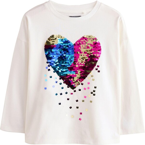 Next Tričko modrá / zlatá / tmavoružová / biela 65887794