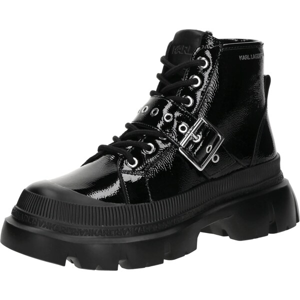 Karl Lagerfeld Šnurovacie členkové čižmy čierna 65889514