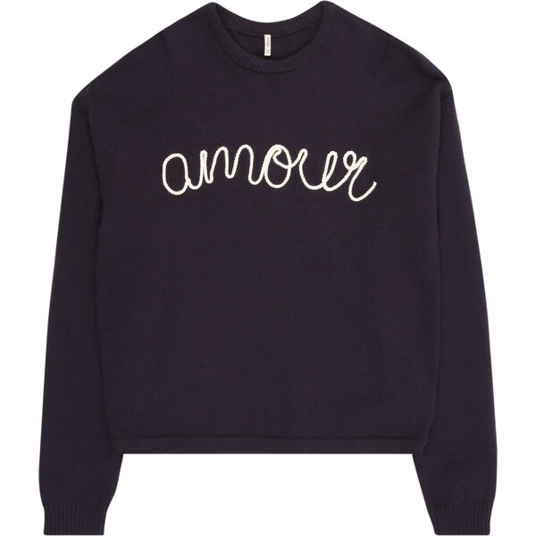 ONLY GIRLS Sveter KOGKatia tmavomodrá / biela 65694912