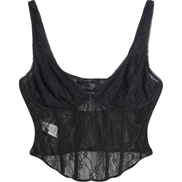 Bershka Top čierna 65659653