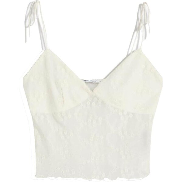 Bershka Top nebielená 65888120