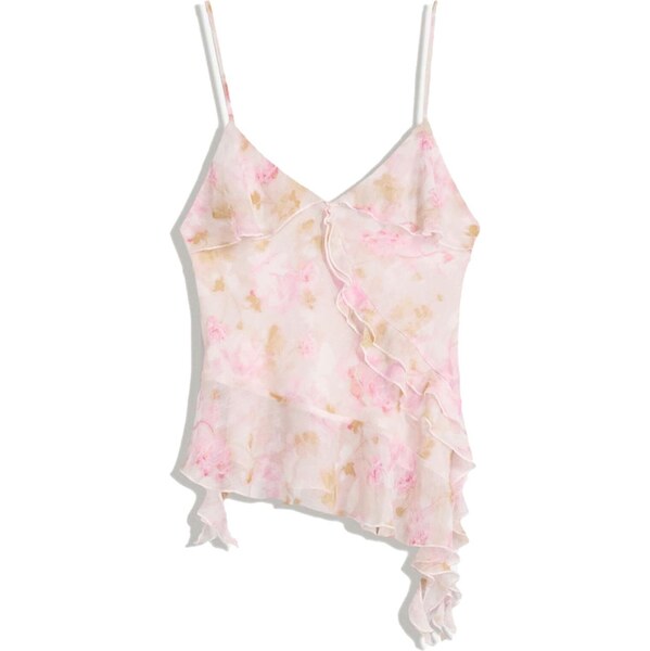 Bershka Top horčicová / ružová / ružová / pastelovo ružová 65888243