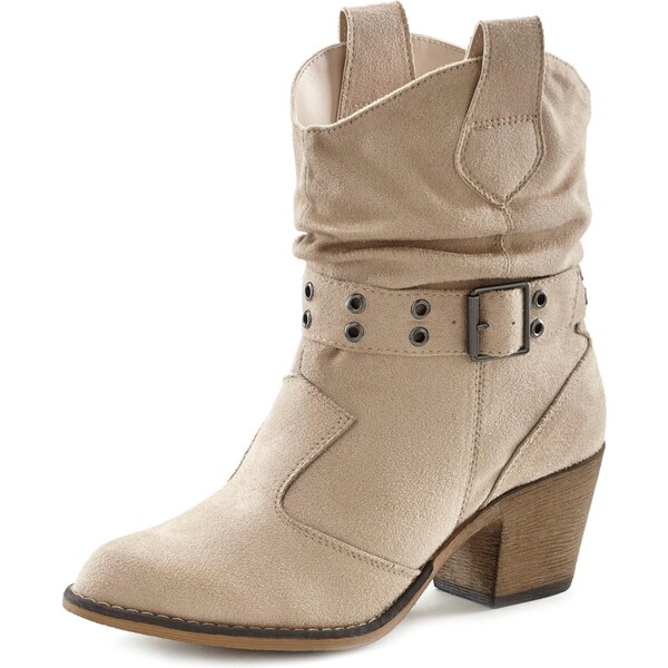 LASCANA Kovbojské čižmy béžová 65536019