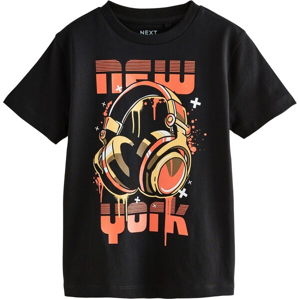 Next Tričko pastelovo žltá / marhuľová / čierna 65883215