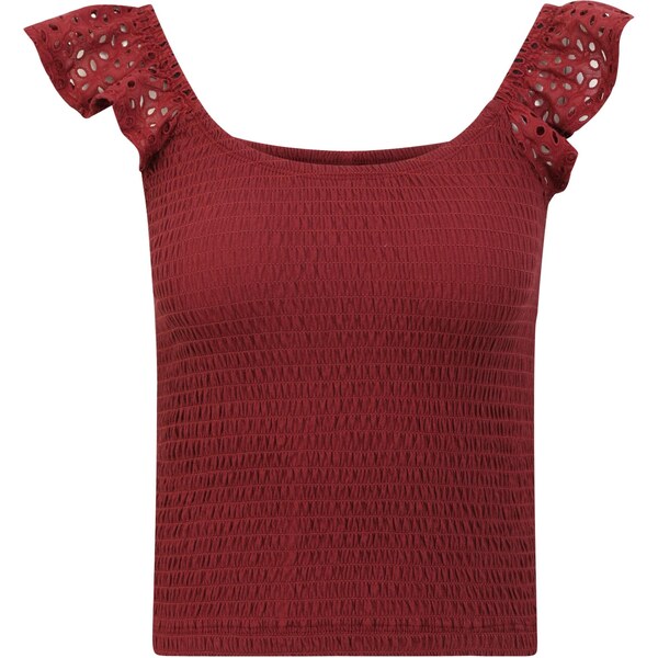 Only Petite Top ONLGWEN vínovo červená 64216656