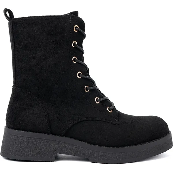 Shelvt Comfortable black workers on a flat sole 65143705