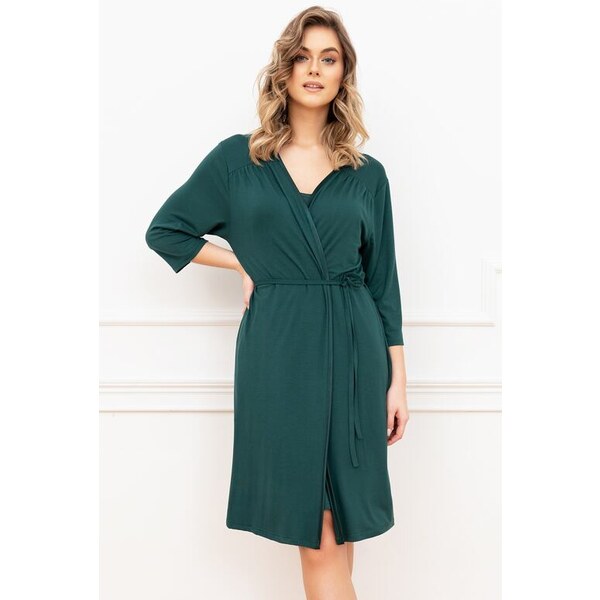 Italian Fashion Luxusný viskózový župan Song zelený 46833142