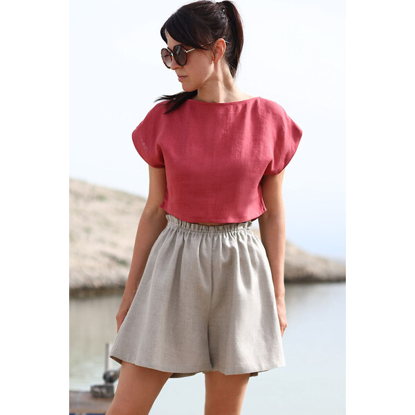 Lotika Linen České ľanové kraťasy 65143242