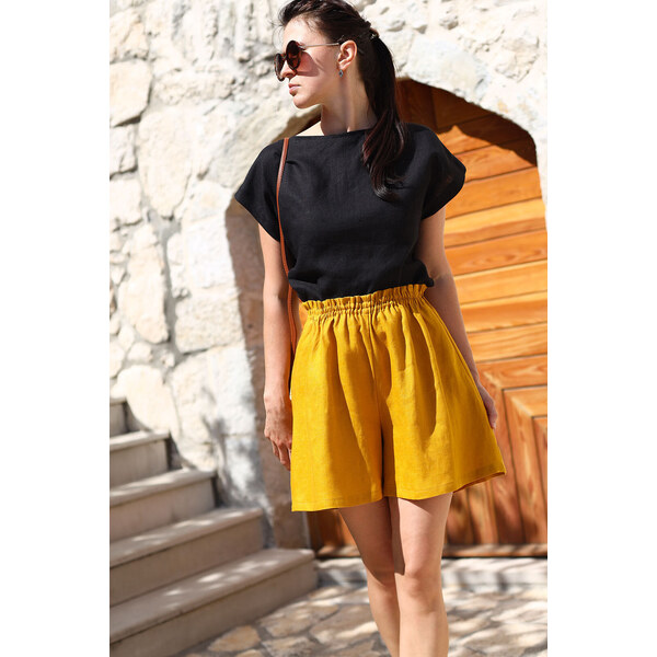 Lotika Linen České ľanové kraťasy 65143244