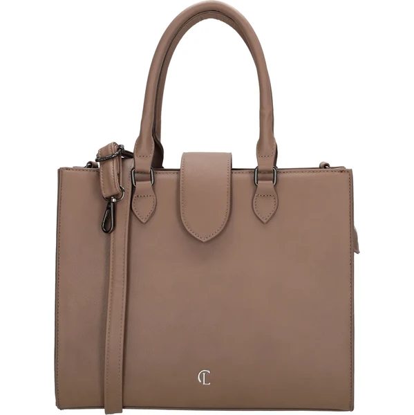 Charm London Hnedá objemná shopper kabelka s príveskom „Amelie“ 65143161