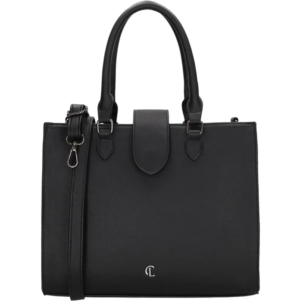 Charm London Čierna objemná shopper kabelka s príveskom „Amelie“ 65143160