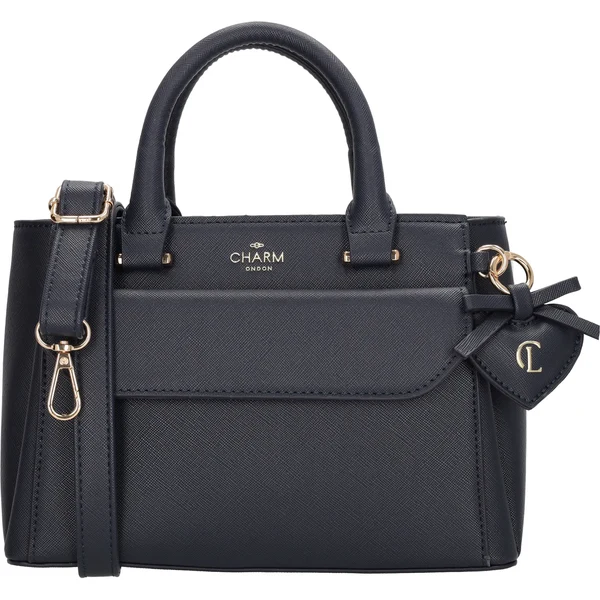 Charm London Tmavomodrá zdobená kabelka na rameno „Mia“ 65143164