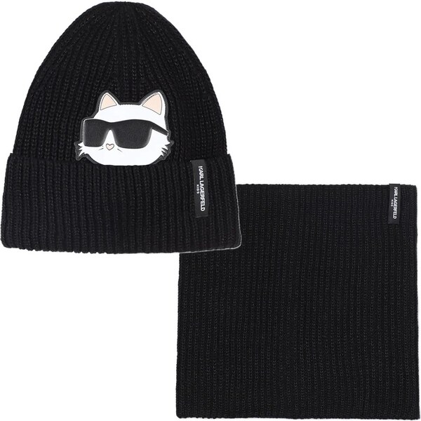 Detská bavlnená čiapka a šál Karl Lagerfeld 65146116