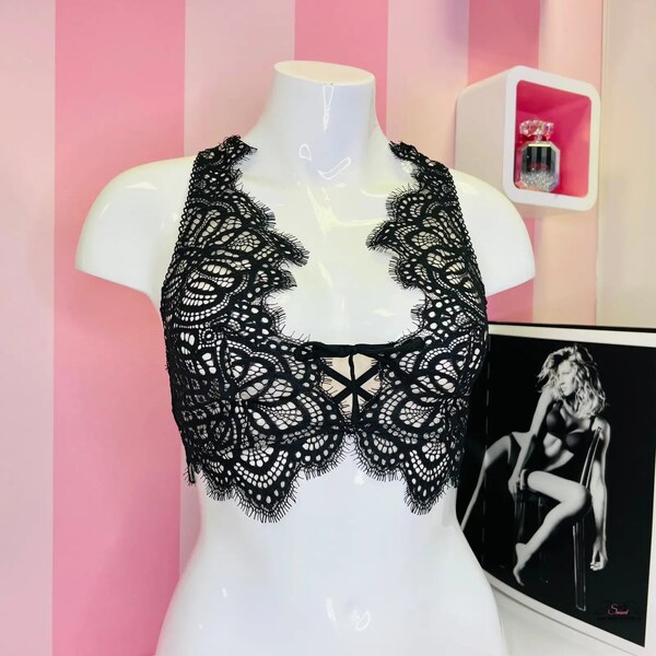 Očarujúce Dream Angels Bralette s Čiernou Čipkou od Victorias Secret 46574287