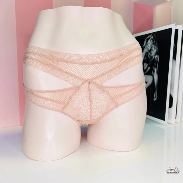 Victorias Secret Zvodné sieťované nohavičky s vyšším pásom luxusu 46574896