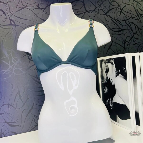 Agent Provocateur Elegantný horný diel plaviek so zelenými ozdobnými 46574341