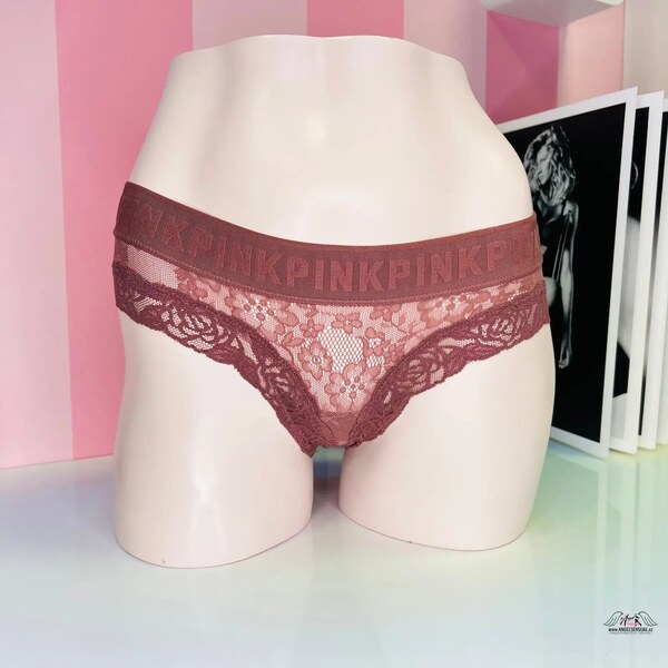 Elegantné krajkové nohavičky pre nežné chvíle s gumou Pink 46574585