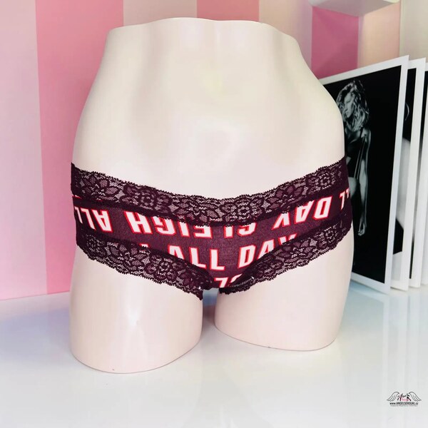 PINK Luxusné štýlové bavlnené nohavičky so širokou čipkou 46574198