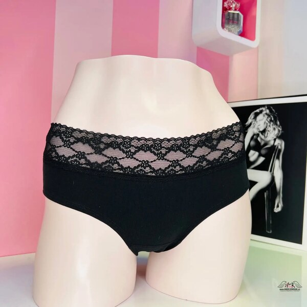 Victorias Secret Zmyselné čierne nohavičky s detailným nápisom od 46574474