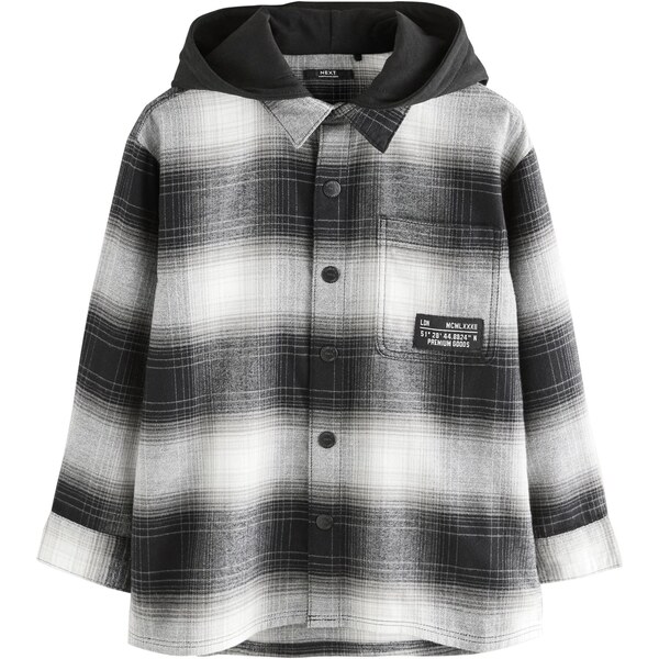 Next Košeľa svetlosivá / čierna / biela 65853111