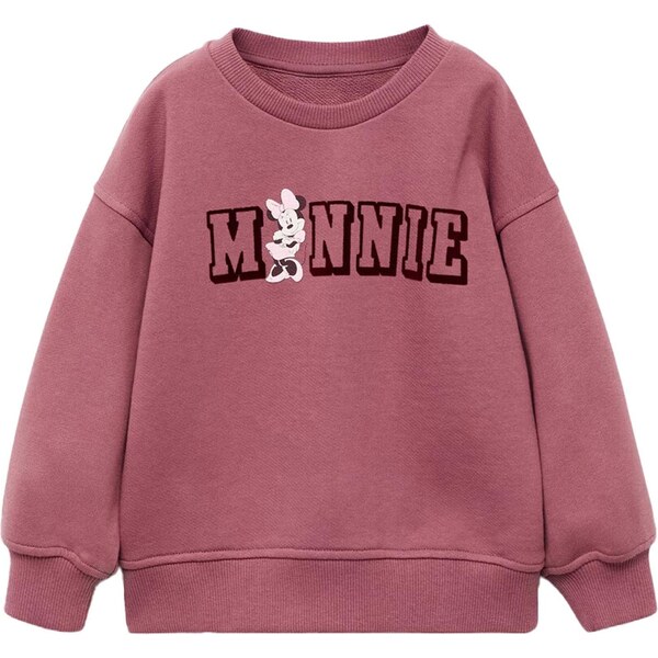 MANGO KIDS Mikina MMINNIE púdrová / vínovo červená / čerešňová / biela 65493781