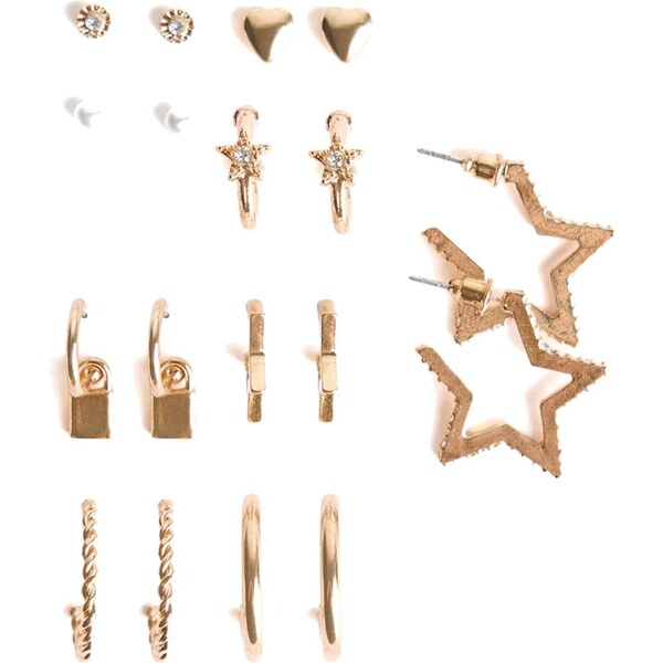 Bershka Náušnice zlatá 65888232