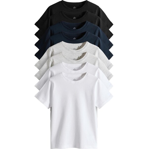 The Set Tričko námornícka modrá / sivá / čierna / biela 65660323