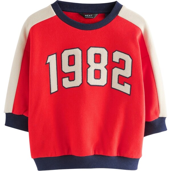 Next Mikina svetlobéžová / námornícka modrá / červená 65887902