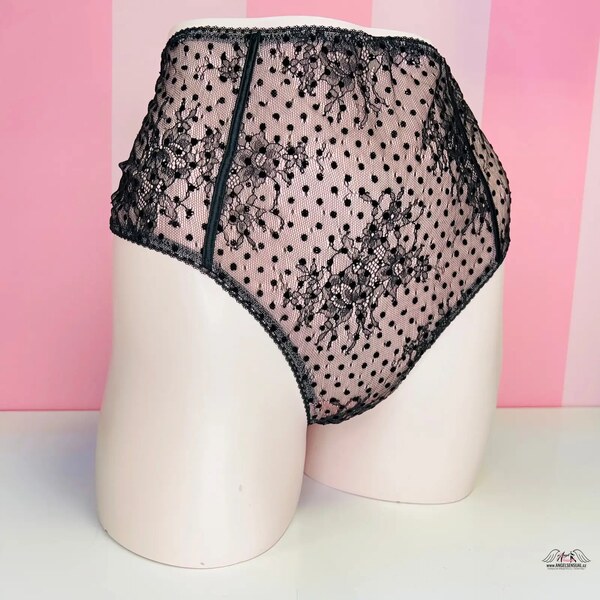 Victorias Secret Sieťované tangá s vysokým pásom 46574918