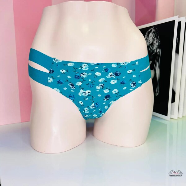 PINK RŮŽOVÁ: Okouzlující Zelené Tanga s Květinovým Vzorem 46575161