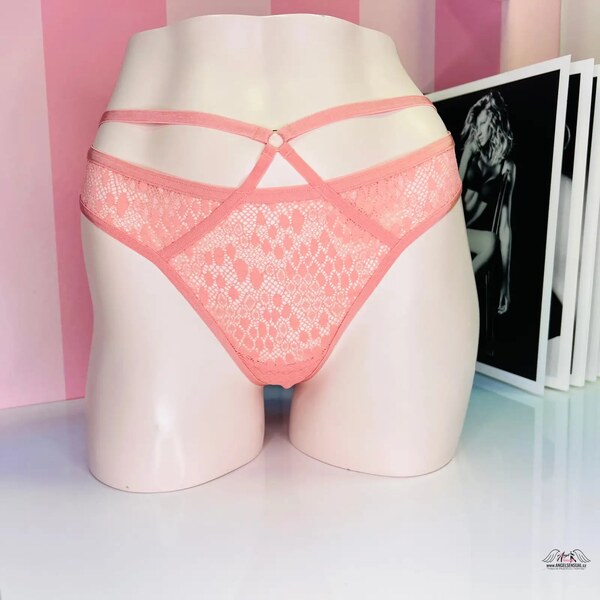 Victorias Secret Luxusné krajkové tangá so zlatými akcentmi pre svieži 65202559