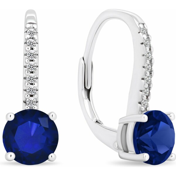 Brilio Silver Trblietavé strieborné náušnice s modrým zirkónom EA415WB 66582277