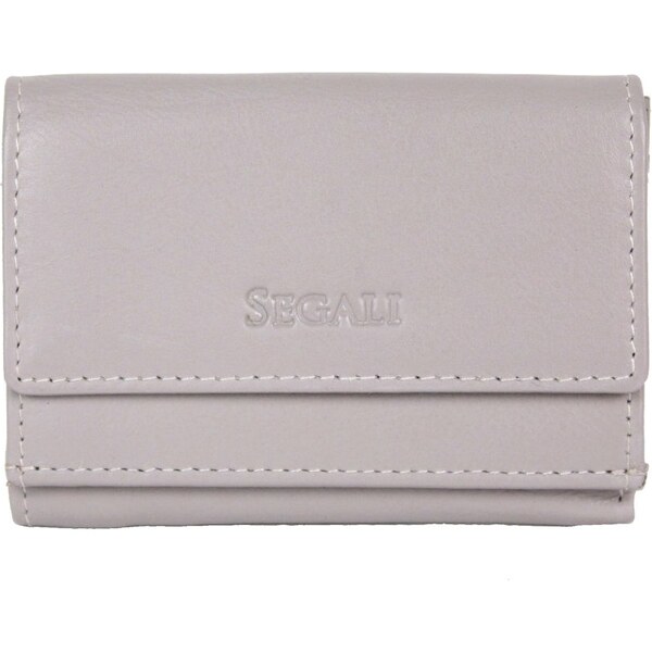 SEGALI Dámska kožená peňaženka SG-21756 sivá 58986694