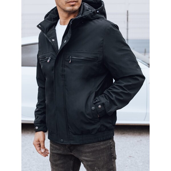 Dstreet Pánska prechodná granátová bunda s kapucňou 65159293