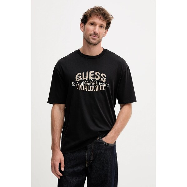 Bavlnené tričko Guess WORLDWIDE 65019318