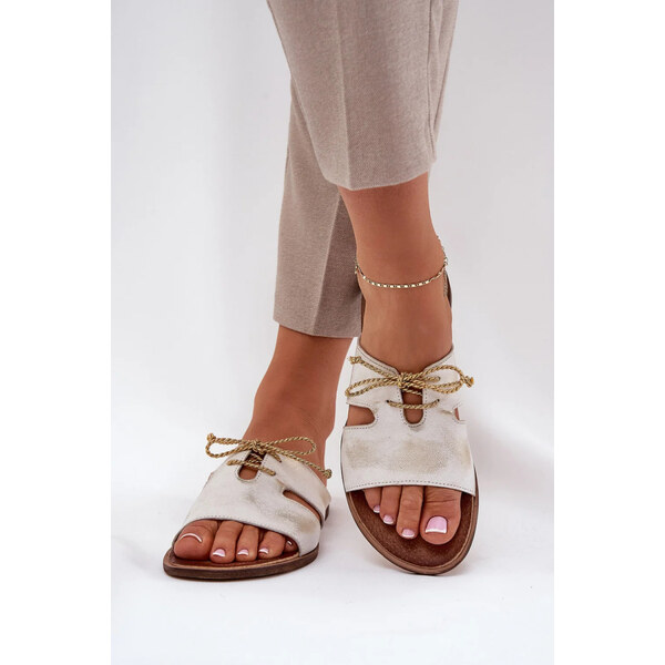 Inello Dámske papuče 3022/004 Ecru s hnedou - ZaZOO 65161131