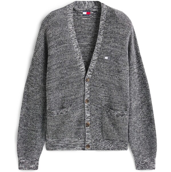 Tommy Jeans Kardigán čierna melírovaná 65883637