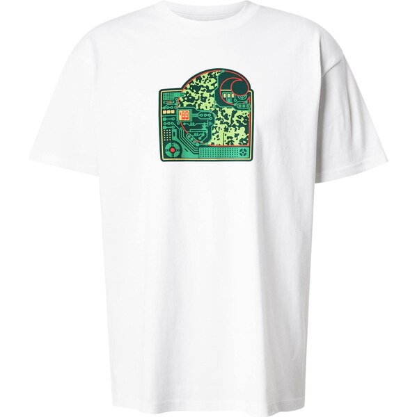 Carhartt WIP Tričko Chip jedľová / svetlozelená / červená / biela 65162907