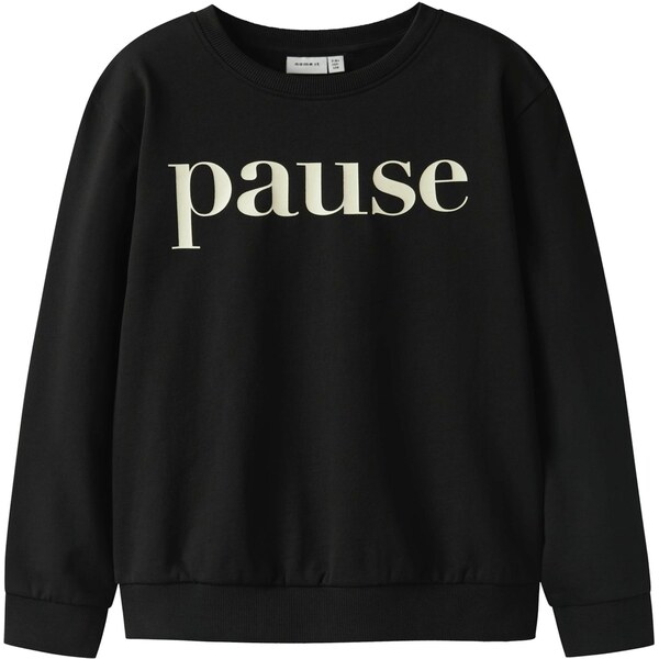 NAME IT Mikina NKFNoriana čierna / šedobiela 65323610