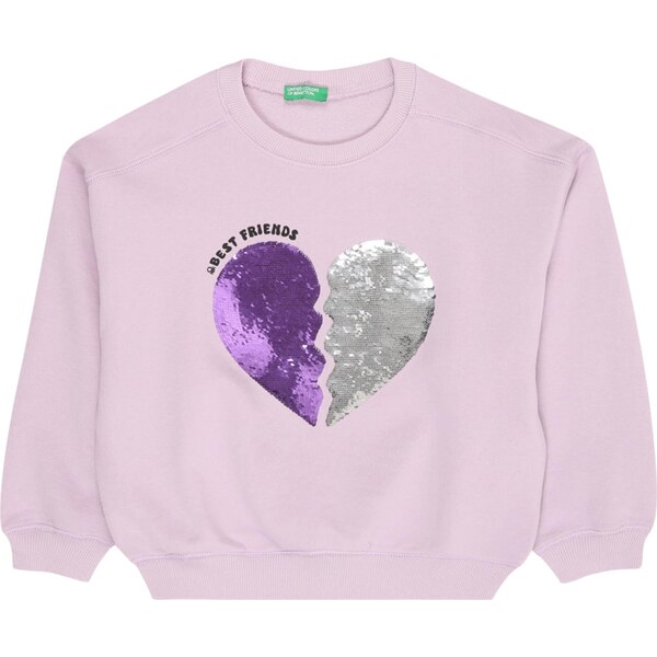 UNITED COLORS OF BENETTON Mikina orgovánová / tmavofialová / čierna / 65662132