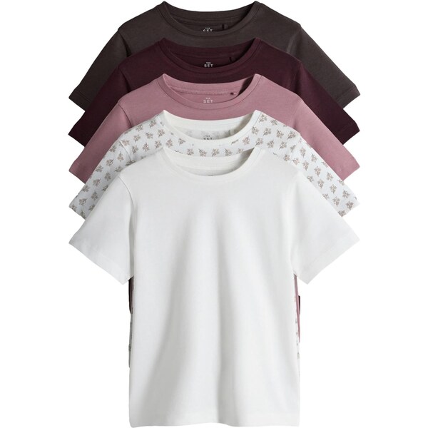 The Set Tričko antracitová / svetlofialová / cyklaménová / biela 65660456
