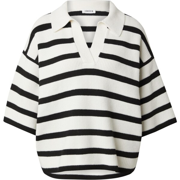 EDITED Oversize tričko Mireia čierna / biela 65394727