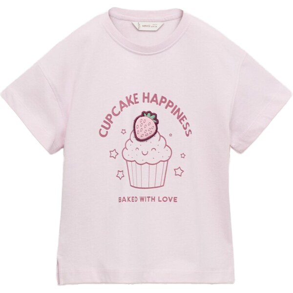 MANGO KIDS Tričko FOOD svetlozelená / orgovánová / ružová / 65882909